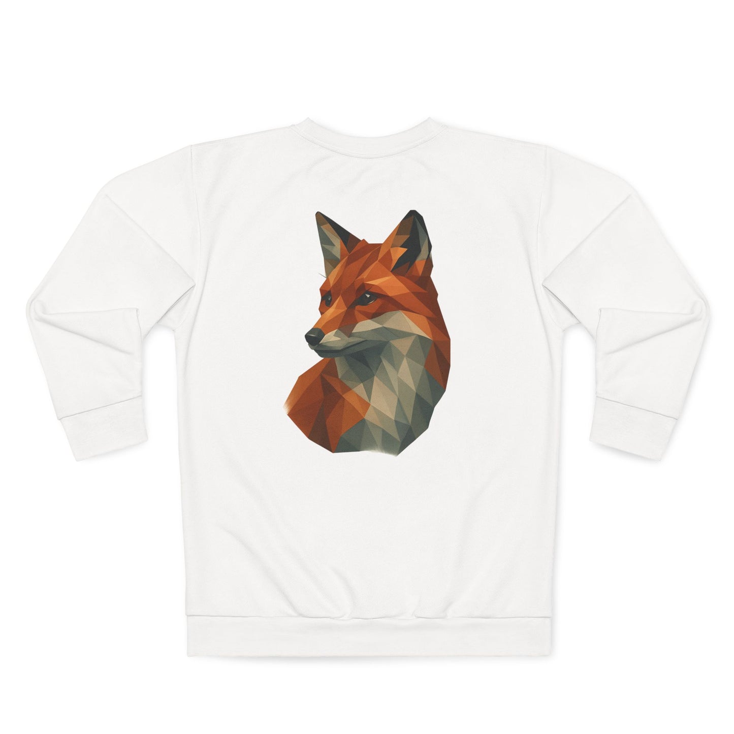 Geometric Fox Sweatshirt, Stylish Unisex Pullover, Cozy Gift for Animal Lovers, Trendy Casual Wear, Unique Graphic Apparel