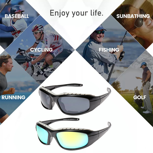 2 Pack Motorcycle Riding Sunglasses – Wind Protection
