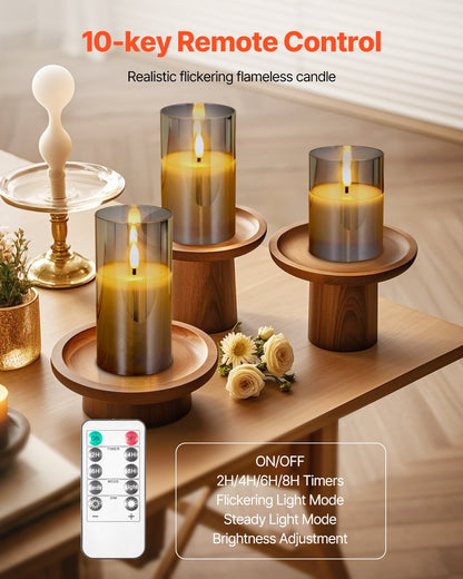 3-Pack Remote Flameless LED Candles