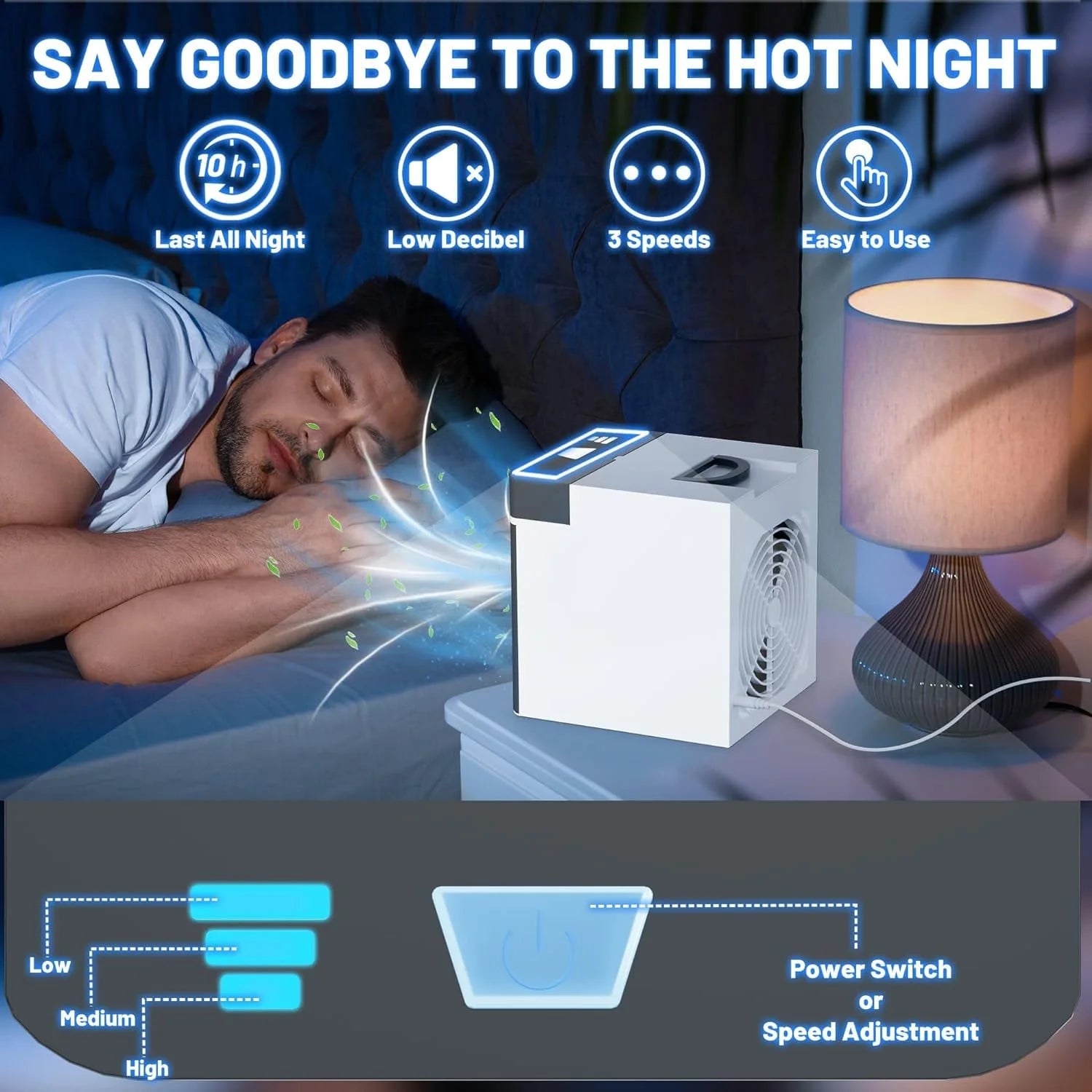 Mini Portable Air Conditioner Cooling for Bedroom