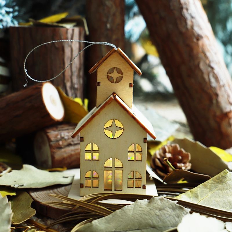 Luminous Christmas Decorations Wood With Lights