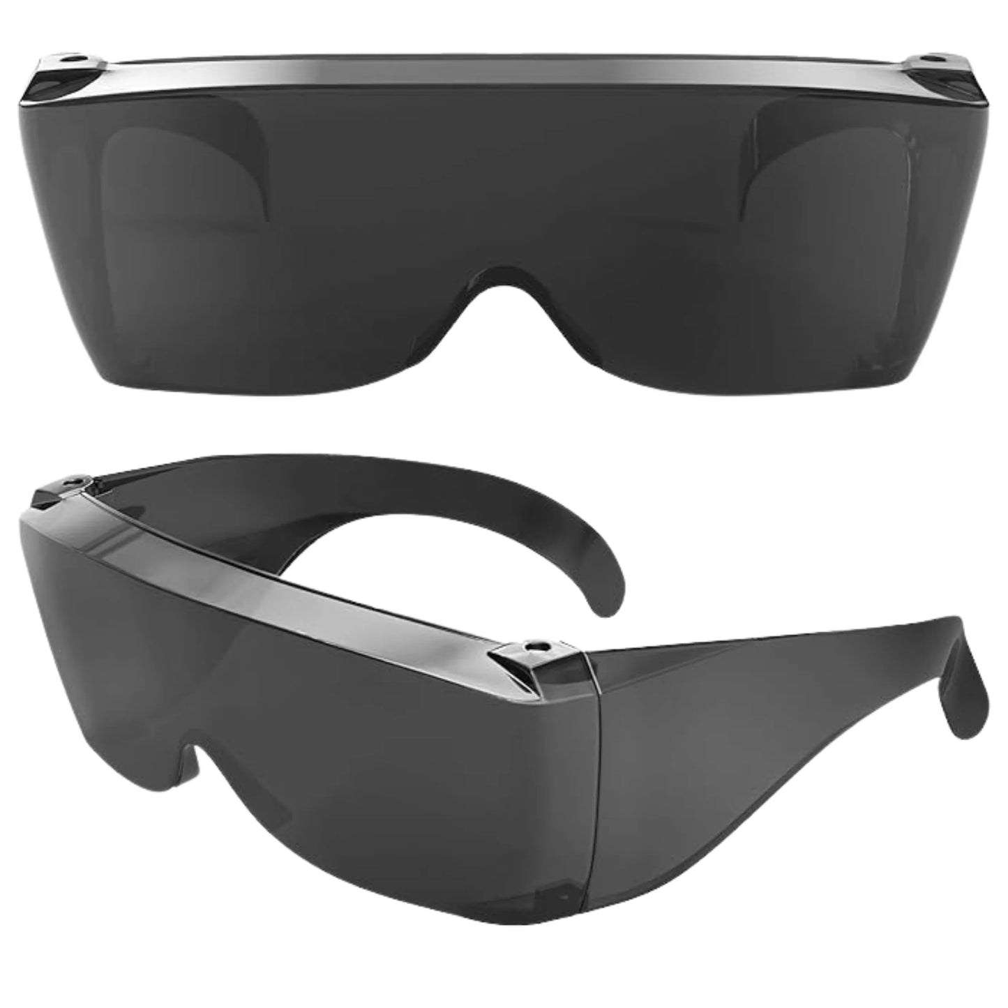 Extra Large Dark Lens Fit over Rx Glasses Adult Safety Sunglasses Men Women