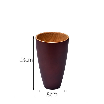 Eco-friendly Anti-scald Wooden Tea Cup Goblet